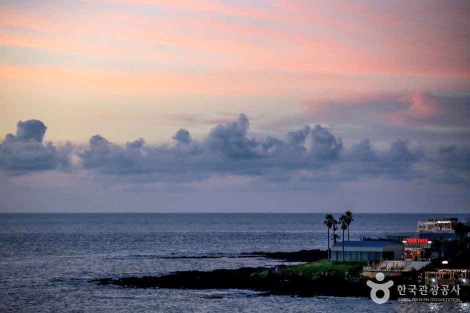 Sea and sunset viewed from the Handam coast