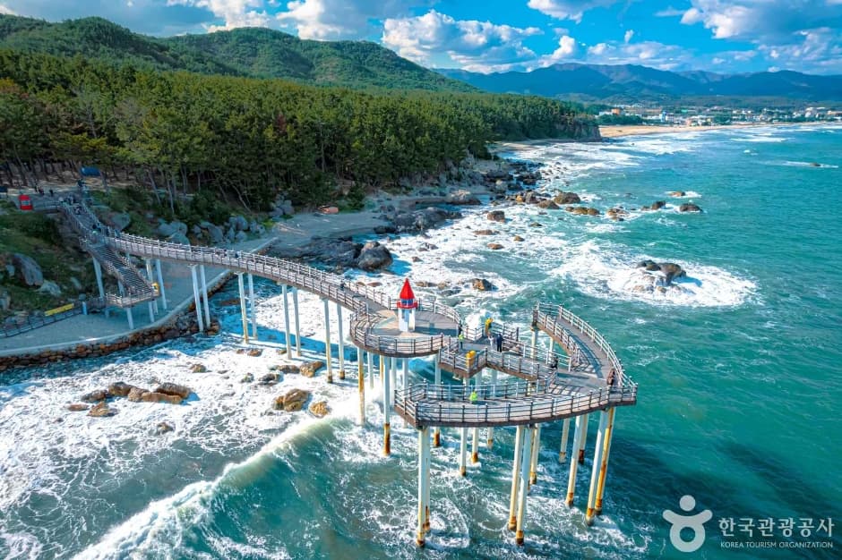 Igari Anchor Observatory boardwalk projecting above the sea
